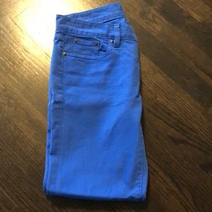 Royal blue toothpick jeans
